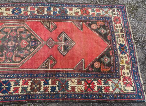 ANTIQUE ZANJAN KELLEH LONG RUG HARSHANG BORDER CRAB PATTERN NORTH WEST PERSIA 347CM X 140CM - ADDITIONAL PHOTO 3