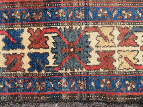 ANTIQUE ZANJAN KELLEH LONG RUG HARSHANG BORDER CRAB PATTERN NORTH WEST PERSIA 347CM X 140CM - ADDITIONAL PHOTO 10
