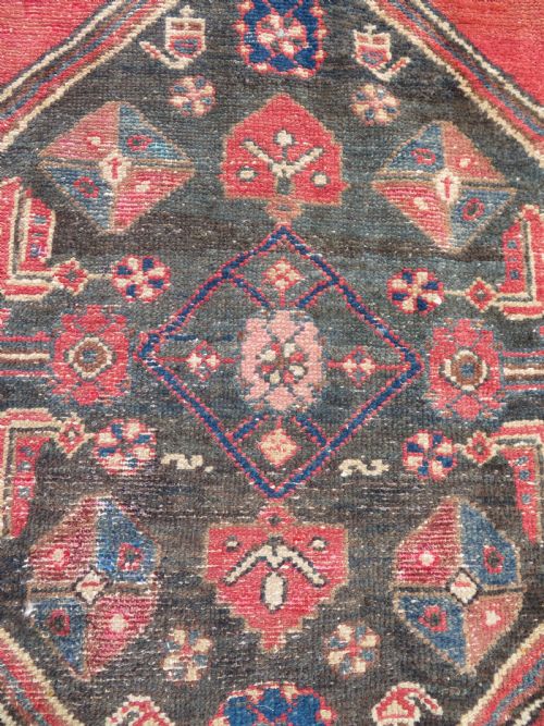 ANTIQUE ZANJAN KELLEH LONG RUG HARSHANG BORDER CRAB PATTERN NORTH WEST PERSIA 347CM X 140CM - ADDITIONAL PHOTO 13