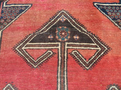 ANTIQUE ZANJAN KELLEH LONG RUG HARSHANG BORDER CRAB PATTERN NORTH WEST PERSIA 347CM X 140CM - ADDITIONAL PHOTO 14