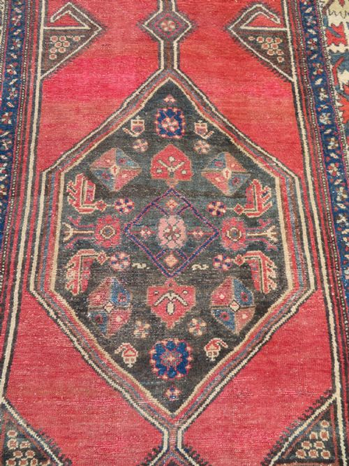ANTIQUE ZANJAN KELLEH LONG RUG HARSHANG BORDER CRAB PATTERN NORTH WEST PERSIA 347CM X 140CM - ADDITIONAL PHOTO 6