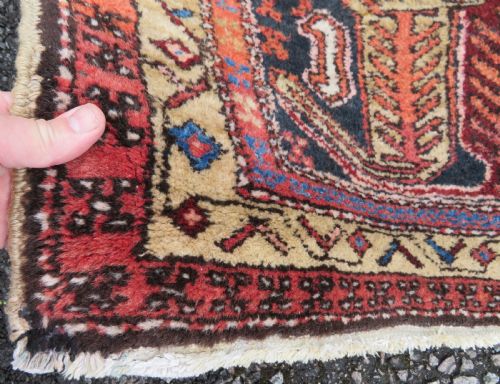 ANTIQUE WARING AND GILLOW HERIZ RUNNER LONG RUG WITH CRAB DESIGN NORTH WEST PERSIA 311CM X 96CM - ADDITIONAL PHOTO 5