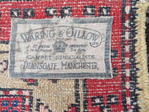 ANTIQUE WARING AND GILLOW HERIZ RUNNER LONG RUG WITH CRAB DESIGN NORTH WEST PERSIA 311CM X 96CM - ADDITIONAL PHOTO 12