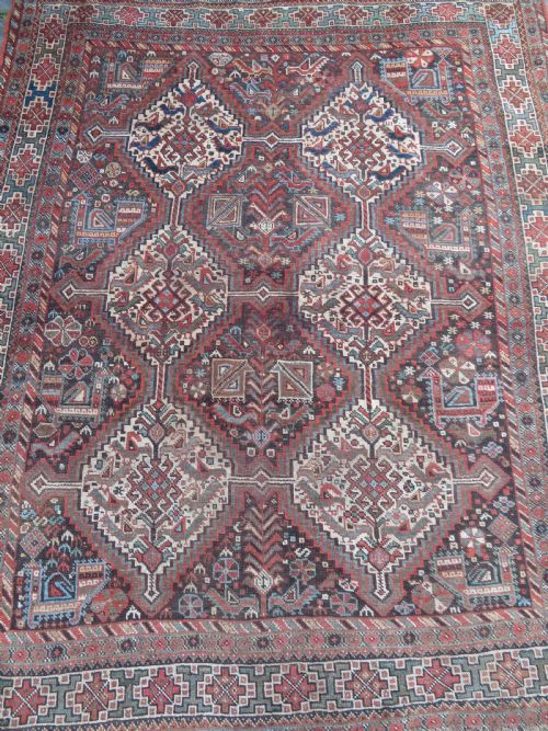 ANTIQUE KHAMSEH TRIBAL RUG 179CM X 152CM - ADDITIONAL PHOTO 3