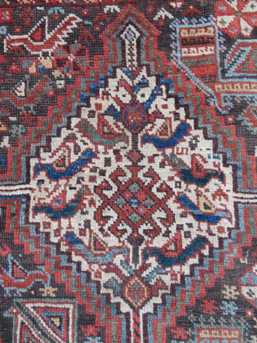 ANTIQUE KHAMSEH TRIBAL RUG 179CM X 152CM - ADDITIONAL PHOTO 14