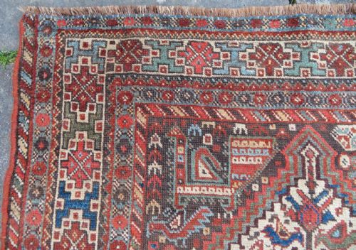 ANTIQUE KHAMSEH TRIBAL RUG 179CM X 152CM - ADDITIONAL PHOTO 15