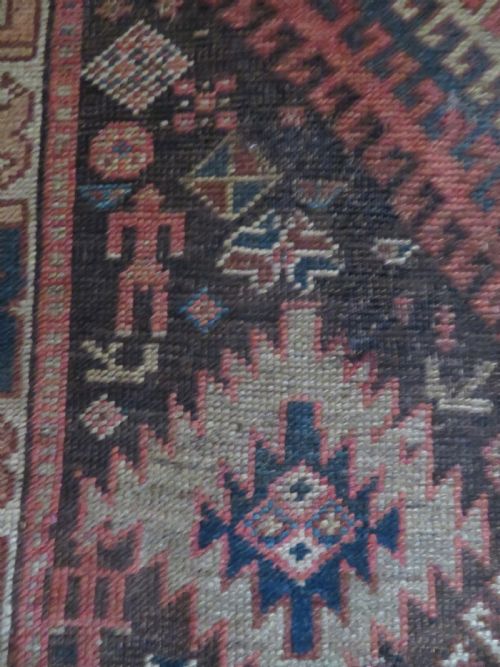 ANTIQUE DISTRESSED AZERI TRIBAL LONG RUG NORTH WEST PERSIA 284CM X 122CM - ADDITIONAL PHOTO 8