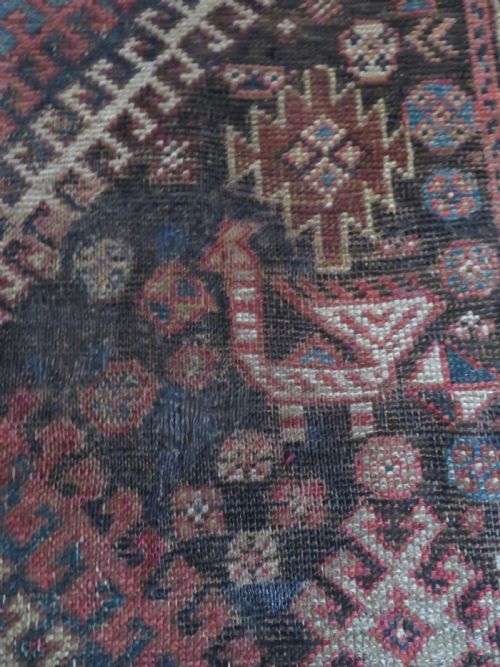 ANTIQUE DISTRESSED AZERI TRIBAL LONG RUG NORTH WEST PERSIA 284CM X 122CM - ADDITIONAL PHOTO 11