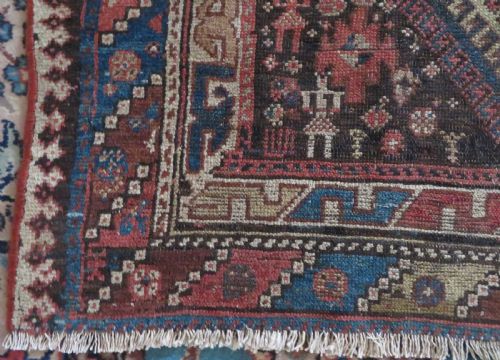 ANTIQUE DISTRESSED AZERI TRIBAL LONG RUG NORTH WEST PERSIA 284CM X 122CM - ADDITIONAL PHOTO 15