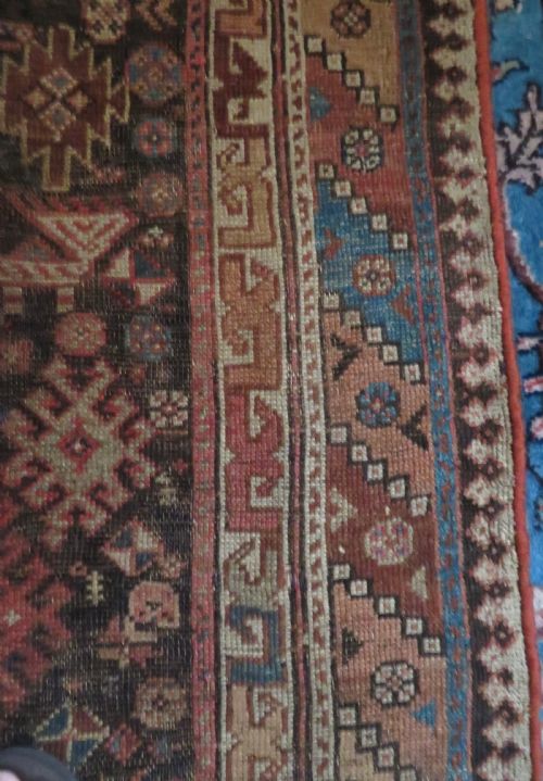 ANTIQUE DISTRESSED AZERI TRIBAL LONG RUG NORTH WEST PERSIA 284CM X 122CM - ADDITIONAL PHOTO 19