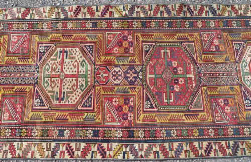 ANTIQUE CAUCASIAN SHIRVAN NARROW RUNNER RUG 290CM X 87CM - ADDITIONAL PHOTO 3