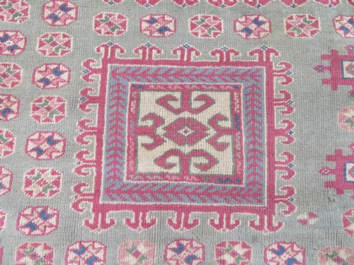 ANTIQUE TURKISH BERGAMA VILLAGE CARPET HOLBEIN DESIGN 305CM X 231CM - ADDITIONAL PHOTO 5