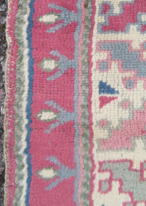 ANTIQUE TURKISH BERGAMA VILLAGE CARPET HOLBEIN DESIGN 305CM X 231CM - ADDITIONAL PHOTO 9