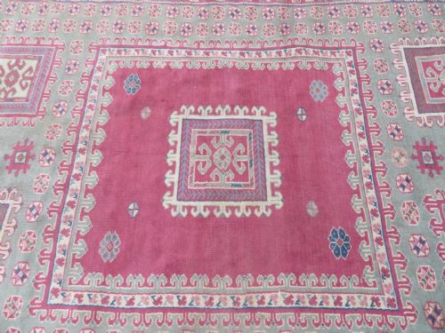 ANTIQUE TURKISH BERGAMA VILLAGE CARPET HOLBEIN DESIGN 305CM X 231CM - ADDITIONAL PHOTO 18