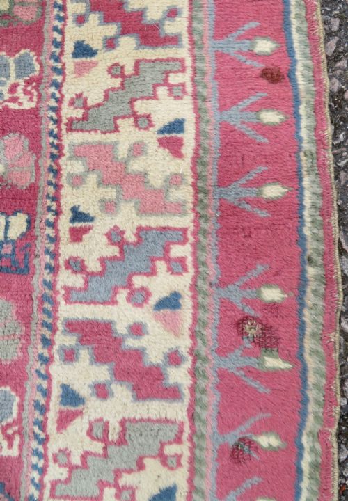 ANTIQUE TURKISH BERGAMA VILLAGE CARPET HOLBEIN DESIGN 305CM X 231CM - ADDITIONAL PHOTO 20