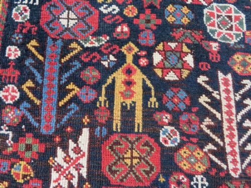 SUPERIOR ANTIQUE QASHQAI TRIBAL RUG 258CM X 156CM - ADDITIONAL PHOTO 2