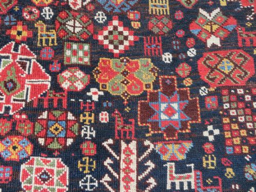 SUPERIOR ANTIQUE QASHQAI TRIBAL RUG 258CM X 156CM - ADDITIONAL PHOTO 16