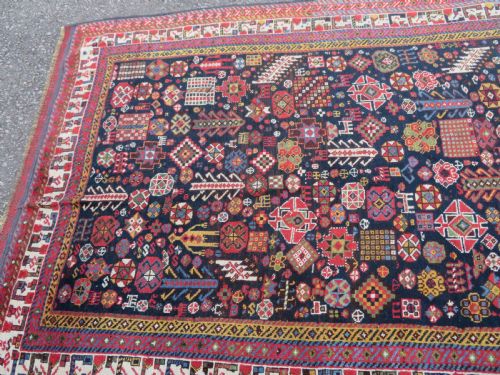 SUPERIOR ANTIQUE QASHQAI TRIBAL RUG 258CM X 156CM - ADDITIONAL PHOTO 20
