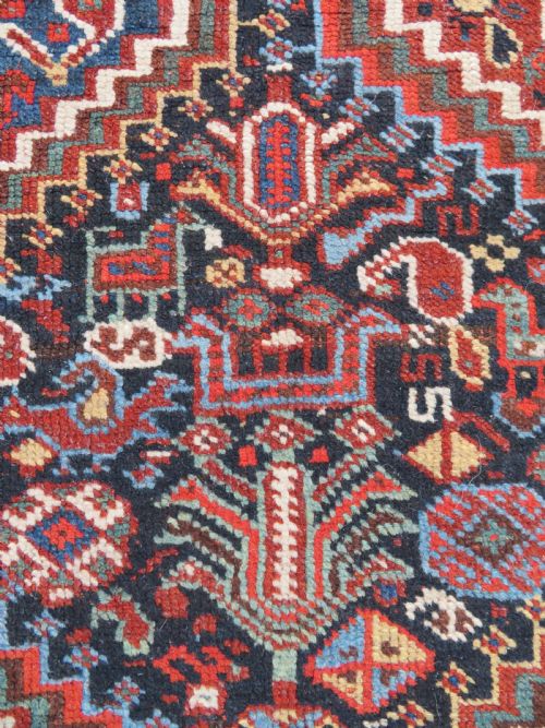 ANTIQUE KHAMSEH RUG ARABJABBAREH TRIBE SOUTH WEST PERSIA 186CM X 150CM - ADDITIONAL PHOTO 4
