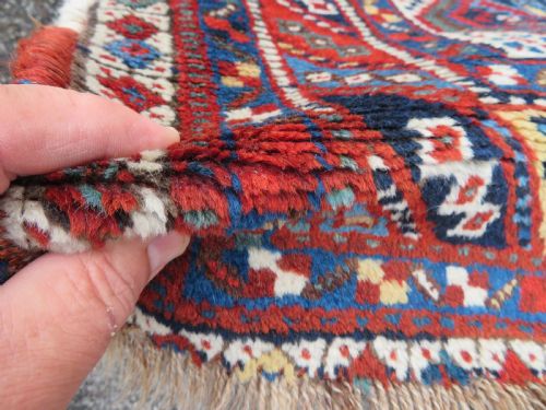 ANTIQUE KHAMSEH RUG ARABJABBAREH TRIBE SOUTH WEST PERSIA 186CM X 150CM - ADDITIONAL PHOTO 16