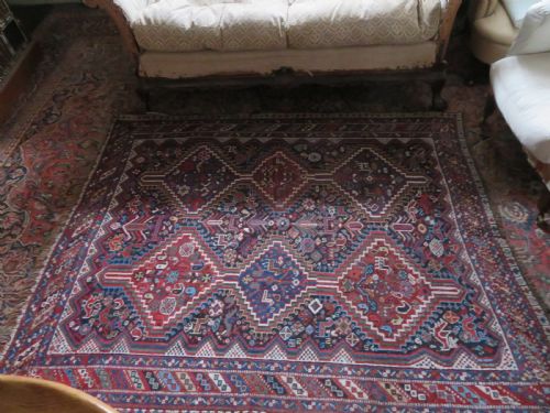 ANTIQUE KHAMSEH RUG ARABJABBAREH TRIBE SOUTH WEST PERSIA 186CM X 150CM - ADDITIONAL PHOTO 21