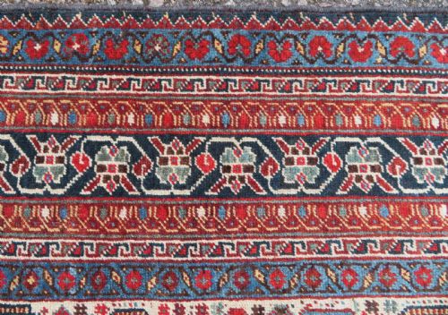 ANTIQUE KHAMSEH TRIBAL RUG BAHARLUAINALU ARAB NOMADS SOUTH WEST PERSIA 274CM X 184CM - ADDITIONAL PHOTO 14