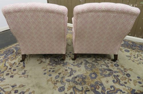 PAIR OF HOWARD SONS WALNUT OPEN ARMCHAIRS - ADDITIONAL PHOTO 7