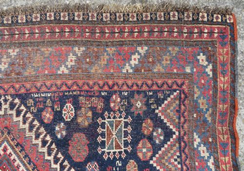 EARLY ANTIQUE LURI NOMADIC TRIBAL RUG LUR TRIBES OF LURISTAN QASHQAIKHAMSEH INTEREST - ADDITIONAL PHOTO 7