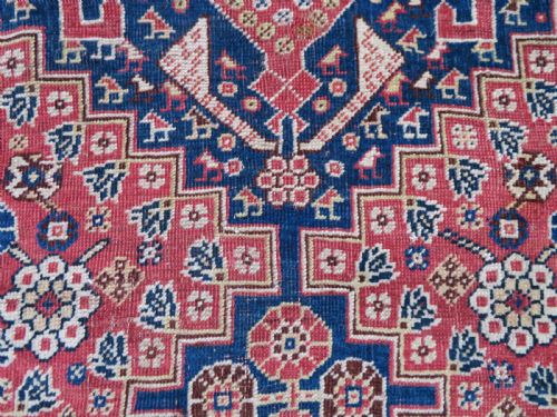 ANTIQUE QASHQAI TRIBAL RUG 3RD QUARTER 19TH CENTURY - ADDITIONAL PHOTO 9