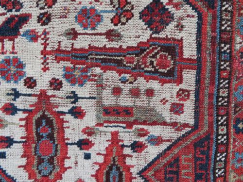 ANTIQUE KHAMSEH ARAB SUBTRIBAL RUG 252CM X 153CM - ADDITIONAL PHOTO 7