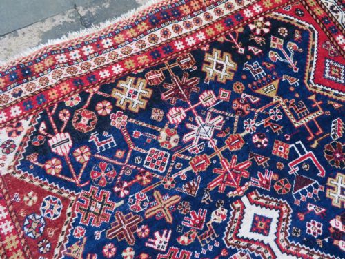 ANTIQUE QASHQAI TRIBAL RUG 203CM X 138CM - ADDITIONAL PHOTO 10