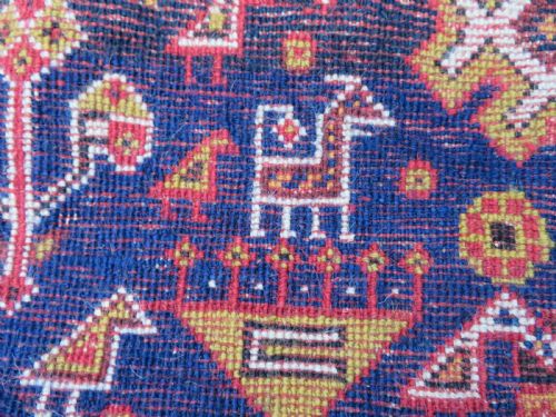 ANTIQUE QASHQAI TRIBAL RUG 203CM X 138CM - ADDITIONAL PHOTO 14