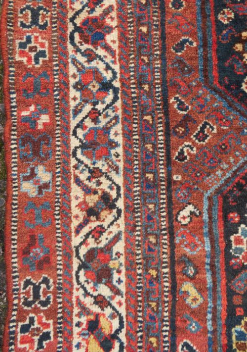 ANTIQUE QASHQAI TRIBAL RUG 189CM X 152CM - ADDITIONAL PHOTO 8