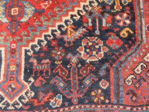 ANTIQUE QASHQAI TRIBAL RUG 189CM X 152CM - ADDITIONAL PHOTO 9