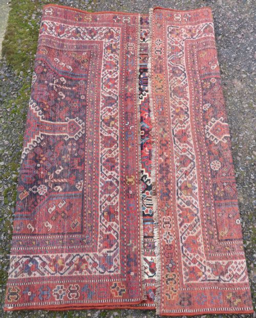 ANTIQUE QASHQAI TRIBAL RUG 189CM X 152CM - ADDITIONAL PHOTO 11