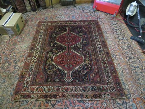 ANTIQUE QASHQAI TRIBAL RUG 189CM X 152CM - ADDITIONAL PHOTO 17