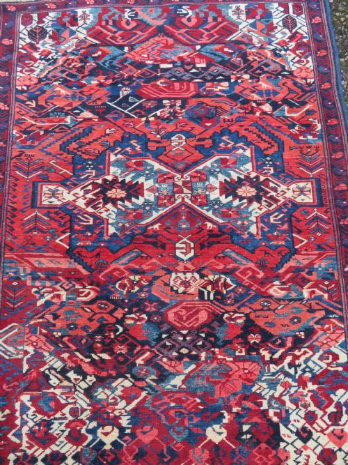 FASCINATING ARCHAIC ANTIQUE CAUCASIAN KUBA RUG 156CM X 115CM - ADDITIONAL PHOTO 2