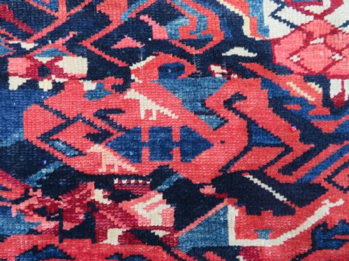 FASCINATING ARCHAIC ANTIQUE CAUCASIAN KUBA RUG 156CM X 115CM - ADDITIONAL PHOTO 11