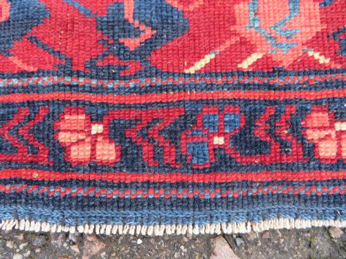 FASCINATING ARCHAIC ANTIQUE CAUCASIAN KUBA RUG 156CM X 115CM - ADDITIONAL PHOTO 15