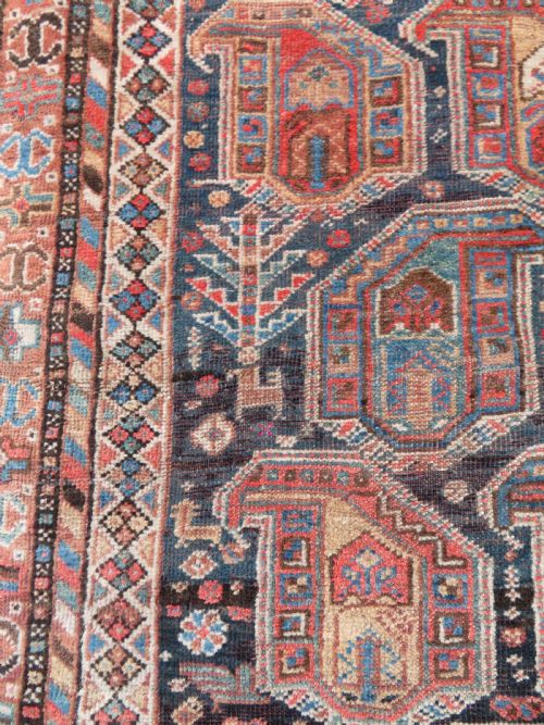 ANTIQUE KHAMSEH CARPET ARAB GHANI TRIBE 278CM X 198CM - ADDITIONAL PHOTO 5