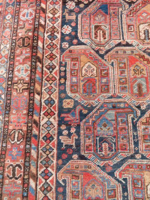 ANTIQUE KHAMSEH CARPET ARAB GHANI TRIBE 278CM X 198CM - ADDITIONAL PHOTO 6