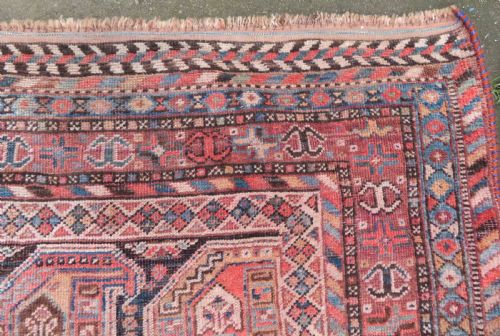 ANTIQUE KHAMSEH CARPET ARAB GHANI TRIBE 278CM X 198CM - ADDITIONAL PHOTO 8