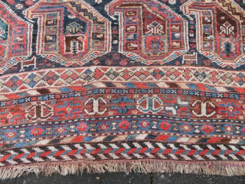 ANTIQUE KHAMSEH CARPET ARAB GHANI TRIBE 278CM X 198CM - ADDITIONAL PHOTO 11