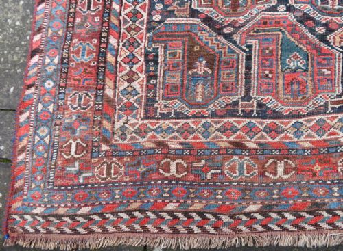 ANTIQUE KHAMSEH CARPET ARAB GHANI TRIBE 278CM X 198CM - ADDITIONAL PHOTO 12