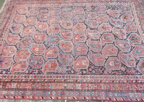 ANTIQUE KHAMSEH CARPET ARAB GHANI TRIBE 278CM X 198CM - ADDITIONAL PHOTO 19