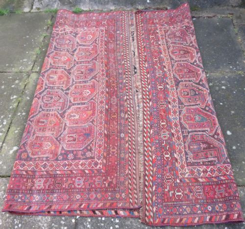ANTIQUE KHAMSEH CARPET ARAB GHANI TRIBE 278CM X 198CM - ADDITIONAL PHOTO 20