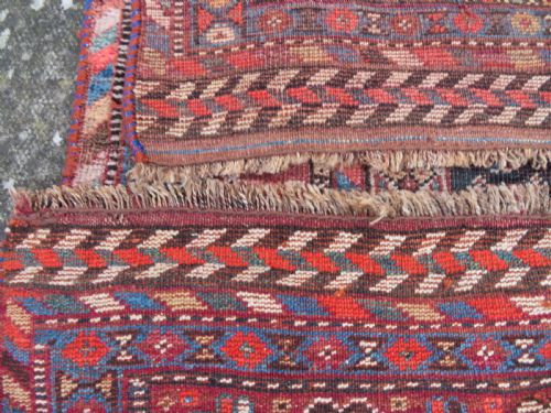ANTIQUE KHAMSEH CARPET ARAB GHANI TRIBE 278CM X 198CM - ADDITIONAL PHOTO 21