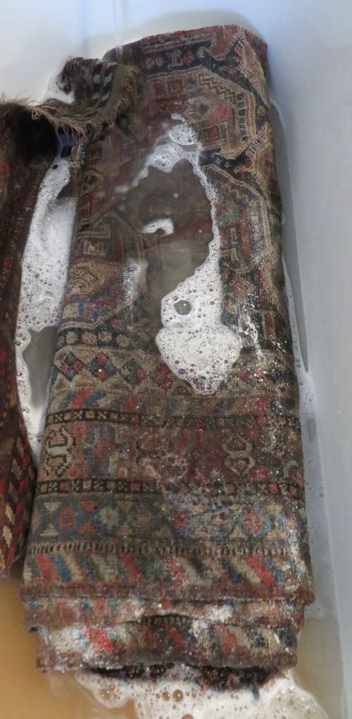 ANTIQUE KHAMSEH CARPET ARAB GHANI TRIBE 278CM X 198CM - ADDITIONAL PHOTO 24