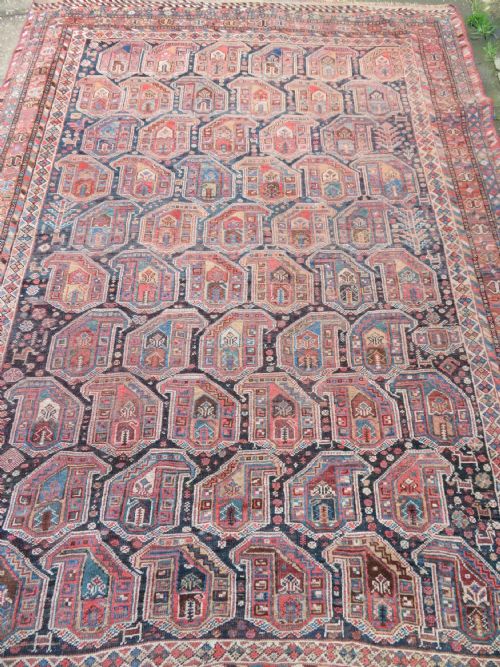 ANTIQUE KHAMSEH CARPET ARAB GHANI TRIBE 278CM X 198CM - ADDITIONAL PHOTO 1