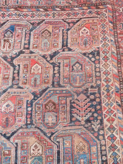 ANTIQUE KHAMSEH CARPET ARAB GHANI TRIBE 278CM X 198CM - ADDITIONAL PHOTO 13